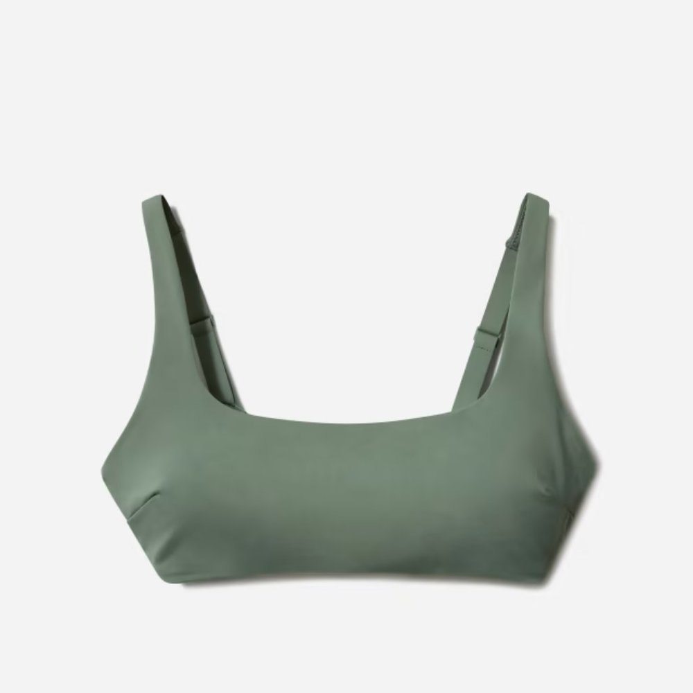 NWT Everlane The Square-Neck Bikini Top in Herb - Picture 4 of 8